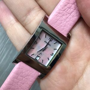 Fossil Pink Leather and mother of pearl watch